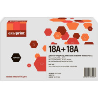 18AD Двойная упаковка картриджа EasyPrint LH-CF218AD для HP LJ Pro M104a/M104w/M132a/M132fn/M132fw/M132nw (2шт.x1600 стр.) с чипом