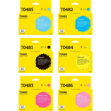 IC-ET0487 Комплект картриджей T2 для Epson T0487: черный, голубой, пурпурный, желтый, светло-голубой, светло-пурпурный