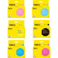 IC-ET0817 Комплект картриджей T2 для Epson T0817: черный, голубой, пурпурный, желтый, светло-голубой, светло-пурпурный