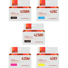 Комплект картриджей EasyPrint IC-CLI426_SET для Canon: PGI-425BK/CLI-426, пигментный черный, черный, голубой, пурпурный, желтый