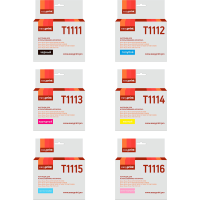 Комплект картриджей EasyPrint IE-T1117_SET для Epson T0817: черный, голубой, пурпурный, желтый, светло-голубой, светло-пурпурный