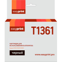 T1361 Картридж EasyPrint IE-T1361 для Epson K101/K201/K301, черный, с чипом T1361 Картридж EasyPrint IE-T1361 для Epson K101/K201/K301, черный, с чипом