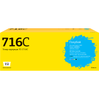 TC-C716C Картридж T2 для Canon i-SENSYS LBP5050/HP CLJ CP1215/CP1515n (1400 стр.) Голубой, с чипом