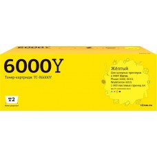 TC-X6000Y Тонер-картридж T2 для Xerox Phaser 6000/6010/WC6015 (1000 стр.) желтый, с чипом 106R01633