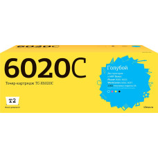 TC-X6020C Тонер-картридж T2 для Xerox Phaser 6020/6022/WorkCentre 6025/6027 (1000 стр.) голубой, с чипом 106R02760